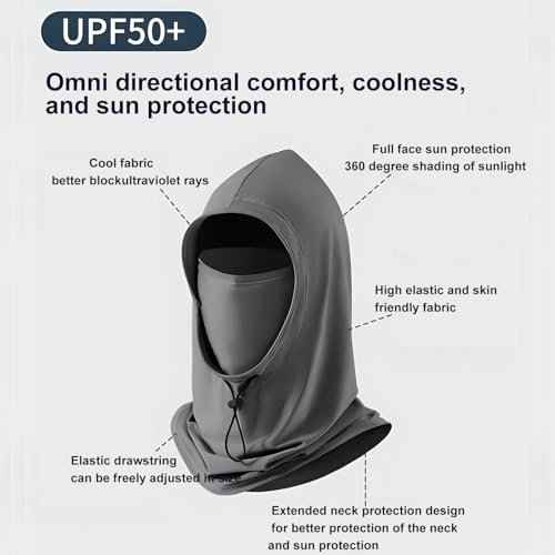3 Pack Summer Balaclava Sun UV Protection Hood Breathable Face Cover Full Head Mask for Cycling Motorcycle Fishing Multi