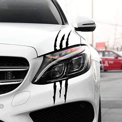 Car Reflective Monster Claw Scratch Marks Bumper Decal - Waterproof Red