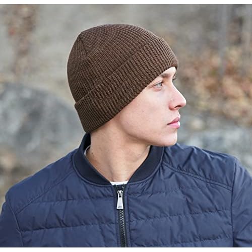 Connectyle Classic Double Layer Knit Beanie Hat Warm Thick Acrylic Winter Hats Daily Cuffed Beanies Watch Hat for Men Women