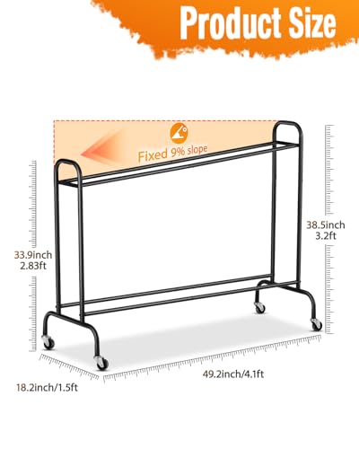 EXTCCT Tilt Basketball Shooting Rack with Rolling Ball Storage Cart - 1 PC