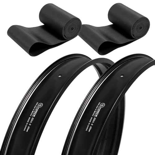 YunSCM 2-Pcs 20 x 4 Fat E-Bike Rim Strips Nylon Rim Tape Tire Liners Compatible with 20x4.0 E-Bike Electric Bike, Mountian Bicycle Bike Fat Tires