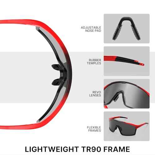 Cycling Glasses Polarized Sports Sunglasses for Men Women Youth Baseball Running Driving Golf