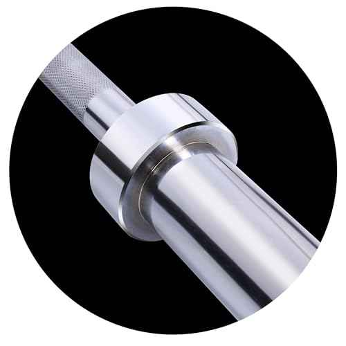 Fitvids Olympic Bar for Weightlifting and Power Lifting Barbell, 700-Pound Capacity (6 Feet, Silver)