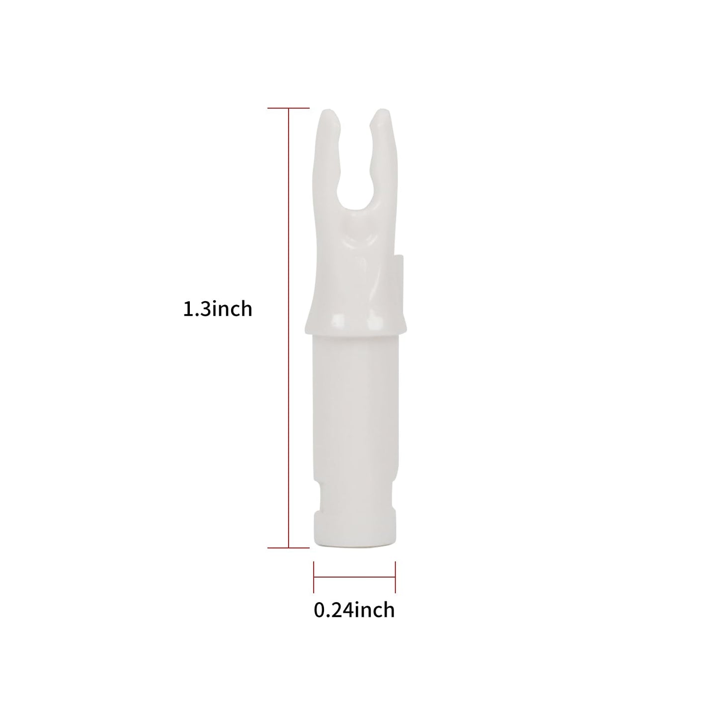 SOPOGER 50 Packs Archery Arrows Nocks - Arrow Inserts for Carbon Arrows .244/6.20mm Plastic Arrow Nocks for DIY Hunting Shooting (White)
