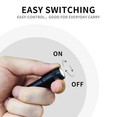 EDC Keychain Flashlight,100 High Lumen K2 Mini LED Light with AAA Battery, IPX7 Waterpoof Portable Small Light for Night Emergency etc.(Black)
