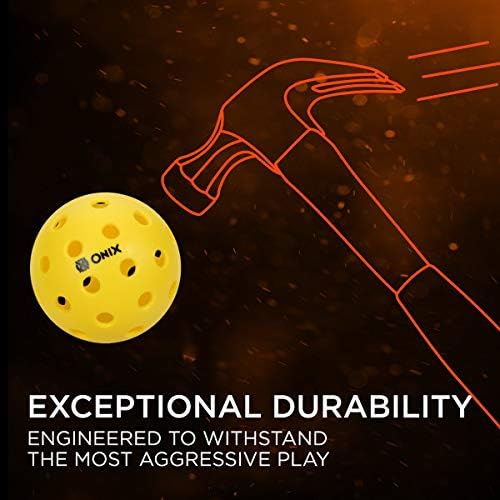 Onix Pure 2 Outdoor Pickleball Balls – 6-Pack, Weighted for Outdoor Play