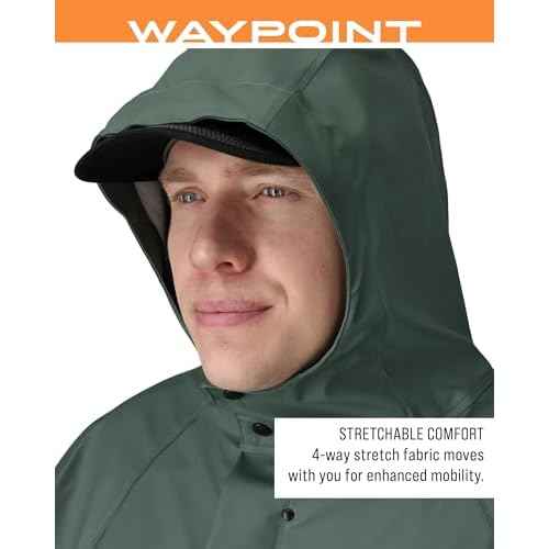FROGG TOGGS Men's Waypoint Angler Waterproof, Durable Jacket with 4-Way Stretch