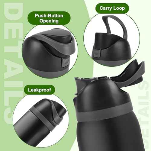 Replacement Cap for Owala Freesip Bottle, Replacement Accessories for Owala Free Sip, One Button Water Bottle Top Lid Compatible with Owa la Cup 16oz 24oz 32oz 40oz, BPA-Free, No Water Leakage, Black