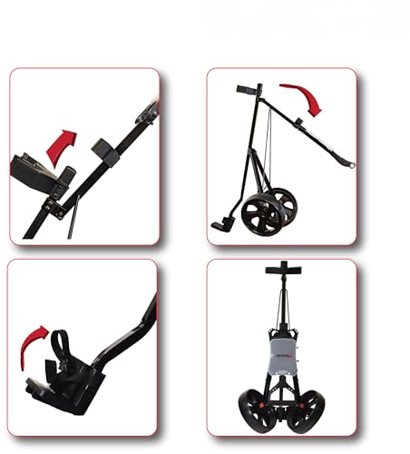 Jef World Of Golf Deluxe Steel Golf Cart, Black