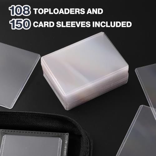 Black and Blue Toploader Card Binder 2 Pack Holds 720 Cards with 108 Top Loaders