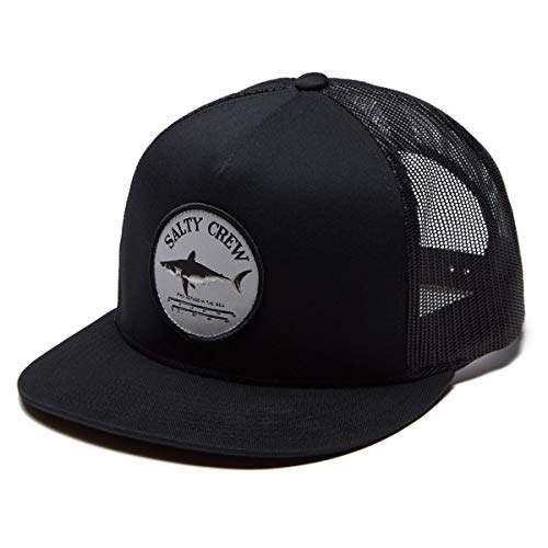 Salty Crew Shark Logo Retro Trucker Hat - Black / One Size - Unisex Adjustable Baseball Cap