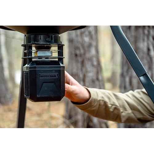 Moultrie Pro Hunter III Deer Feeder Kit - Quicklock Adapter Fits Most Flat Bottom Hoppers - Digital Timer System with 10 Daily Feed Times - Moultrie Connect Bluetooth