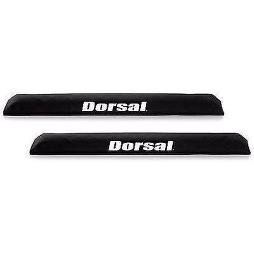DORSAL Aero Roof Rack Pads for Factory and Wide Crossbars - Pack of 2 for Surfboards Kayaks Sups Snowboards Polyester 34" Inch Thule Yakima Style (Wide) Black