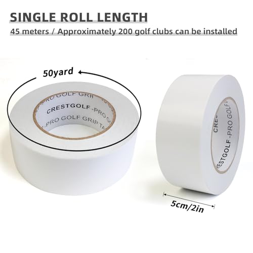 Golf Grip Tape Roll 2 Inch x 50 Yards Double Sided Adhesive Crestgolf