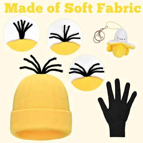 Halloween Costumes for Women Adult, Tutu Skirt/Banana Doll/Goggles/Beanie/Suspenders/Gloves, Funny Costume for Cosplay
