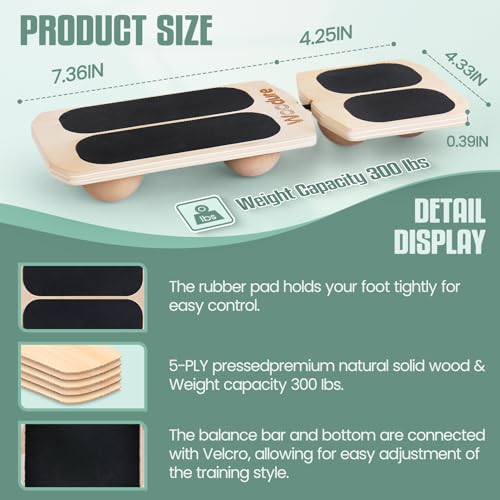 Ankle Strengthener Balance Board for Injury Rehab & Fitness