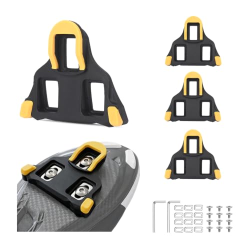 Yellow Road Bike Cleats Compatible with SPD-SL Pedals 4 Pack