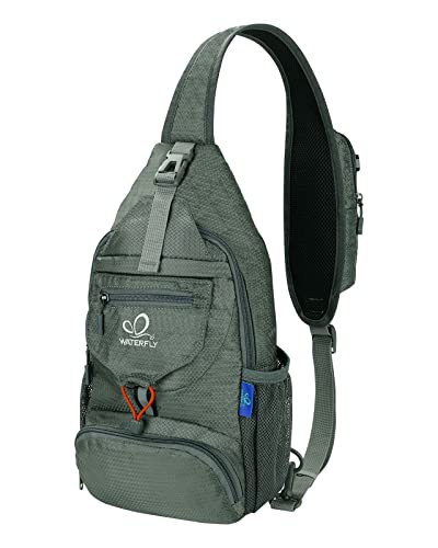 Waterfly Grey Packable Crossbody Sling Backpack for Hiking Travel