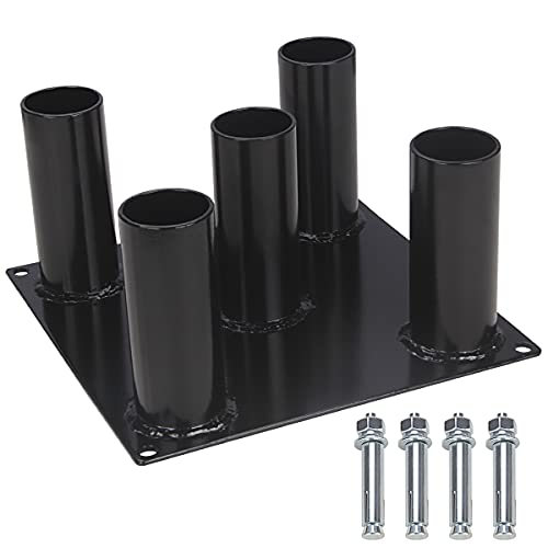 Barbell Storage Rack Floor Stand for 2 Inch Olympic and Gym Bars - Holds 5 Weights