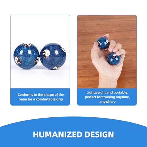 Yin Yang Baoding Balls for Stress Relief & Hand Therapy - 2 Pack