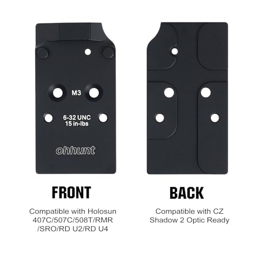 Optic Adapter Plate for CZ Shadow 2 Holosun RMR
