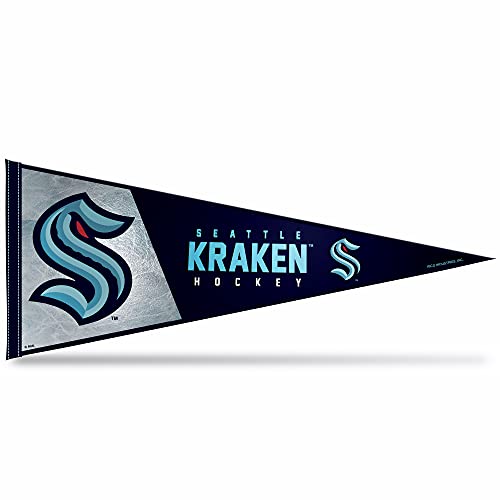 Seattle Kraken NHL Felt Wall Decor Pennant - 12x30 Inches, Officially Licensed