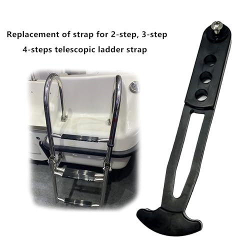 Telescoping Boat Ladder Strap - Marine Rubber Retaining Latch for Yacht & Jet Ski - Large 2-Pack