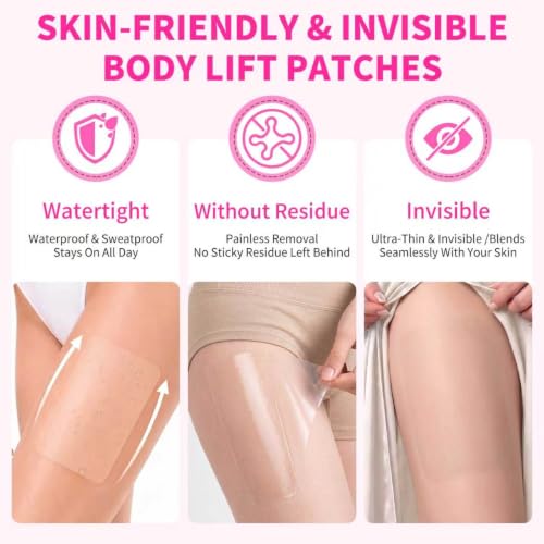Women’s Invisible Thigh Lift Tape for Inner Thighs - Anti-Chafing & Waterproof, 20 Patches