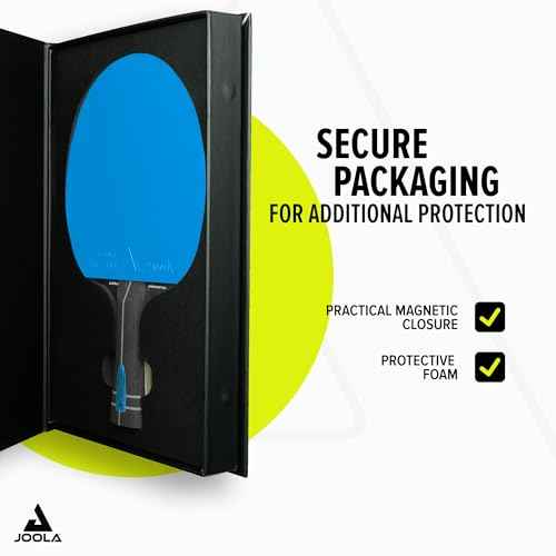 JOOLA Infinity GL Professional Ping Pong Paddles with Paddle Cover - 7-Layer Wood Fiberglass Blade - ITTF Approved - Pro Ping Pong Paddle for Advanced Control & Speed - Table Tennis Racket - Blue
