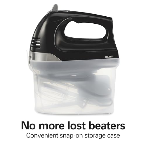 Hamilton Beach 6-Speed Electric Hand Mixer with Easy Clean Beaters - Black, 275W