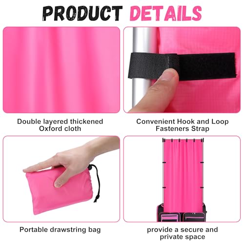 Red Privacy Curtain for Dance Bag 59 x 31.5 Inches Portable Changing Room