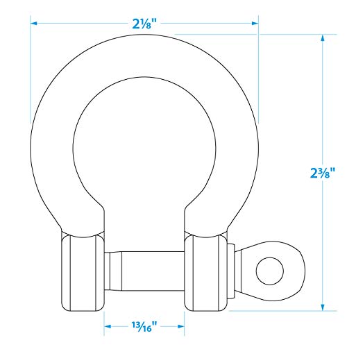 Seachoice Stainless Steel Anchor Shackle, 3/8 In.