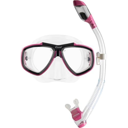 Cressi Adult Snorkel Kit- Lightweight Mask & Snorkel Combo for Snorkeling- Focus & Supernova Dry - Designed in Italy