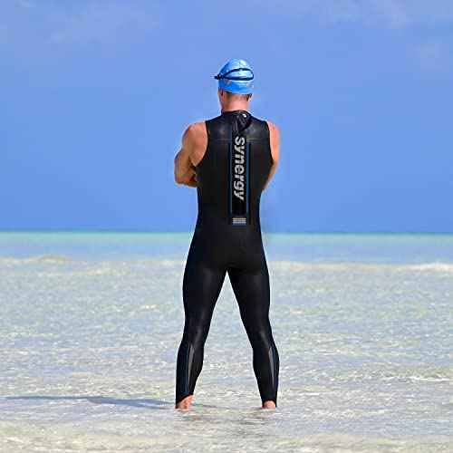 Synergy Triathlon Wetsuit 5/3mm - Men's Endorphin Sleeveless Long John Smoothskin Neoprene for Open Water Swimming