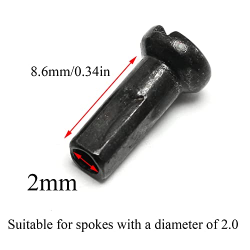 12mm Copper Spoke Nipples 30PCS for Bicycle Wheel Spokes Black