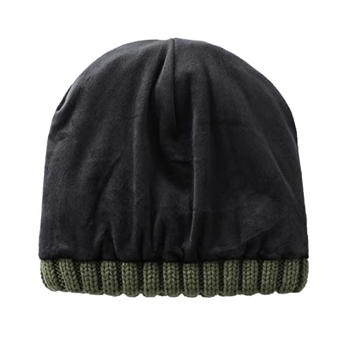 Home Prefer Mens Winter Hat Wool Fleece Lined Knit Beanie Hat Warm Stocking Caps