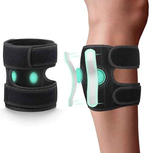Sciatica Pain Relief Devices Brace, Sciatic Nerve Knee Brace with Dual Adjustable Pressure Pads Targeted Compression, Sciatic Ease Calf Brace for Lower Back Pain Relief, Fits for Men and Women