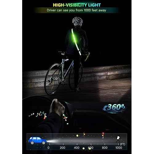 LED Reflective Belt Sash for Walking at Night,Running Safety Gear LED Light Up Running Belt for Runners Walkers