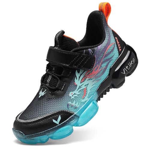 Kids Breathable Athletic Sneakers - Big Kid Black, Orange, Blue 5-8222qd