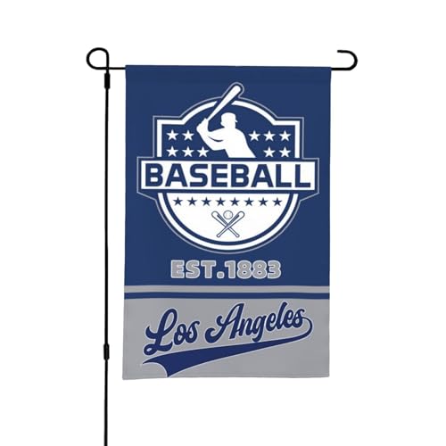 Los Angeles Flags Double Sided Printing Los Angeles baseball team Garden Flags 18" x 12.5 For Outside Yard