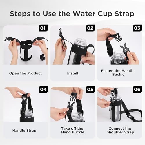Adjustable Water Bottle Holder Strap - Universal Fit for 16-40 oz Bottles