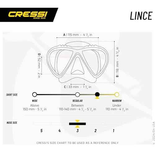 Cressi LINCE, Adult Scuba Diving, Snorkeling, and Freediving Mask - Cressi: 100% Made in Italy Since 1946