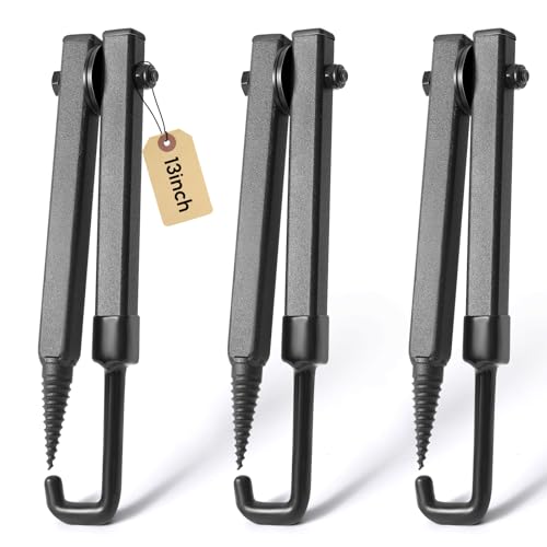Sadnyy 13-Inch Tree Stand Bow Hanger Set - Black, 3 Pack Hunting Accessories