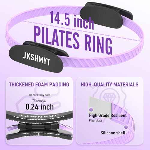 JKSHMYT Pilates Ring Kit, Pilates Equipment ? 14.5" Home Pilates Circle with Pilates Ball, Resistance Bands, Better me Essentials Magic Pilates Set for Workouts