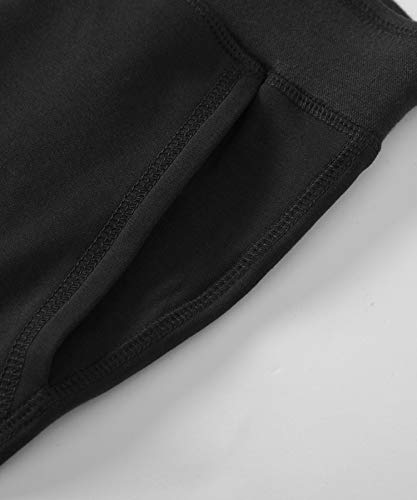 X-Large Petite Women's Cotton Sweatpants with Pockets - Black