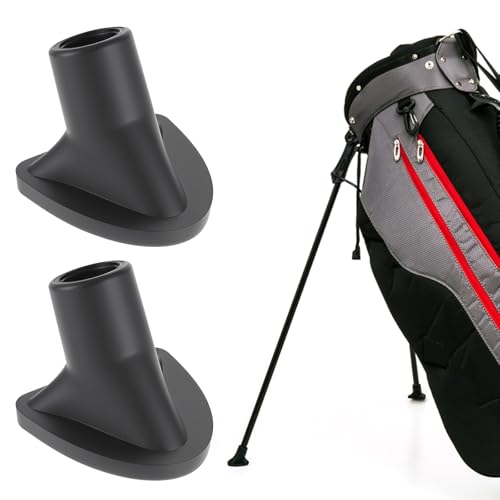 Golf Bag Stand Replacement Feet 2 Pack - Durable Rubber, Easy to Install, Universal Fit
