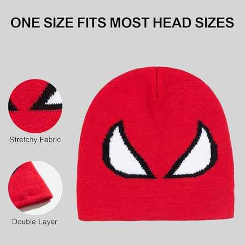 Y2k Beanies Spider Miles Gwen Peter Beanie Acrylic Knitted Hat Casual Streetwear Outdoor Beanies for Women Men,Kids