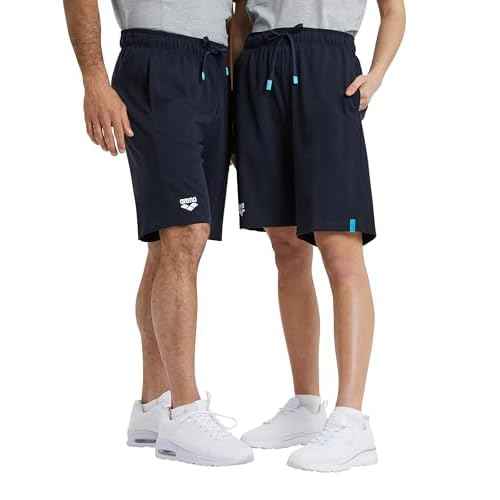 ARENA Bermuda Solid Unisex Shorts, Mens Womens Comfy 100 Percent Cotton Jersey Sweat Shorts Drawstring Deep Side Pockets