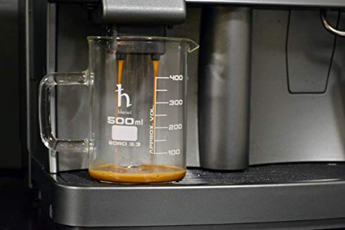Hand Crafted Beaker Mug 16.9oz Borosilicate Glass Coffee Cup - Large Capacity