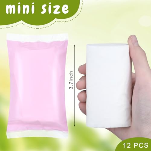 Travel Toilet Paper Rolls - Soft Bulk Pack, 12 Pink Rolls, Compact & Lightweight